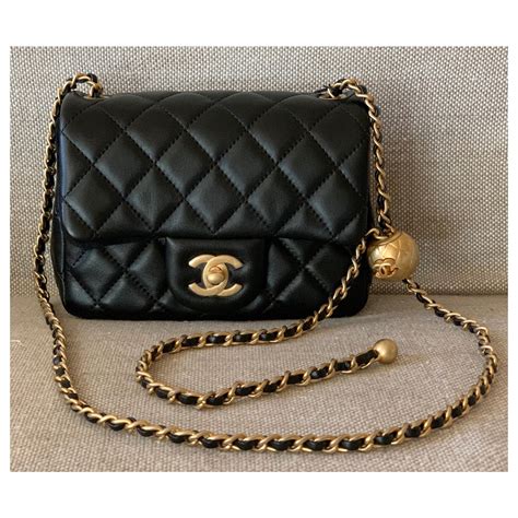 chanel small flap bag chain length|More.